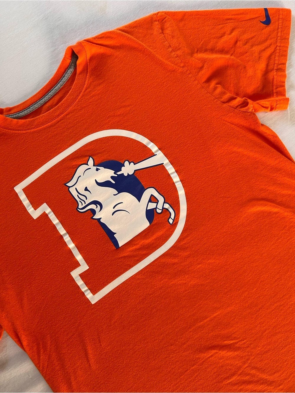 Nike Denver Broncos T Shirt XL Bright Orange NFL Team Apparel Tee